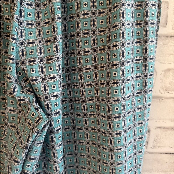 Women’s Max Studio two tone blue wide leg lightweight loose pants Large - Picture 3 of 5